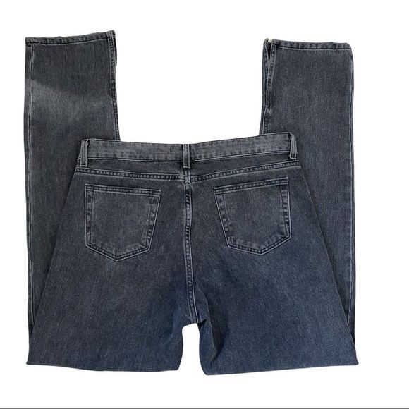 NWT ZARA HI-RISE SPLIT SLIM FIT JEANS BLACK SIZE 12 - Picture 7 of 10